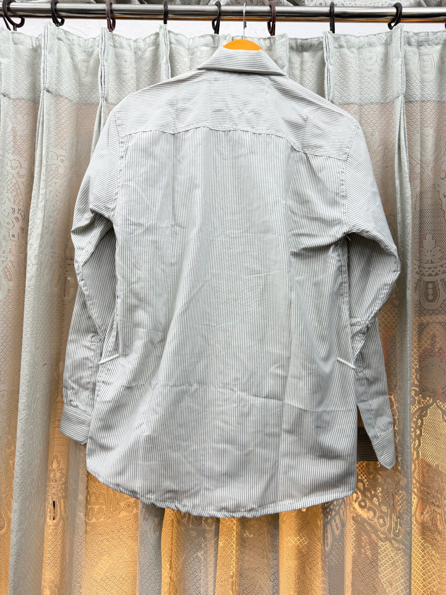 OLD MONEY STRIPE SHIRT (GREY)
