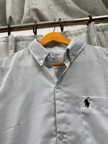 OLD MONEY STRIPE SHIRT (LIGHT BLUE )