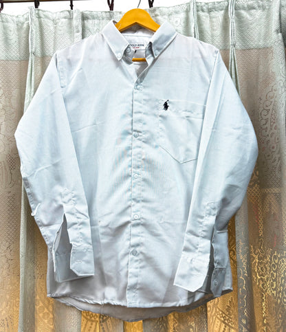 OLD MONEY STRIPE SHIRT (LIGHT BLUE )